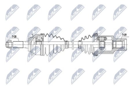 ПІВВІСЬ | FORD RANGER 2.2TDCI,3.2TDCI 11- /ПЕРЕД,ПРАВ,MTM/ATM/ NTY NPWFR090