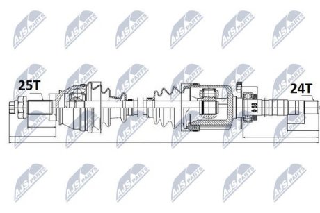 ПІВВІСЬ | FIAT DOBLO 223 1.3JTD 04-10, 1.9JTD 01-10 /ПРАВ/ NTY NPWFT017