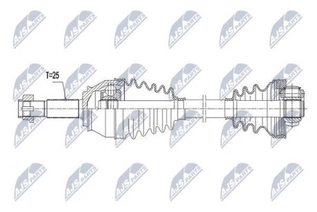 ПІВВІСЬ | FIAT DOBLO 1.3JTD 05-, 1.9JTD 03- /ЛІВ/ NTY NPWFT025