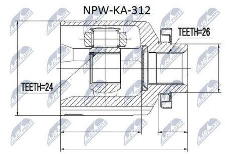 Внутренний шрус kia sportage32.0 0410,495921f500 NTY NPWKA312