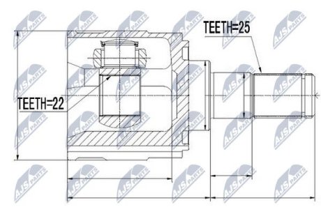 ШРКШ внутр. Hyundai Elantra, i30 1,4/1,6 NTY NPWKA318