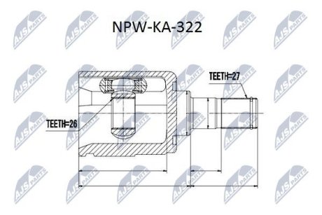 Внутренний шрус kia ceed 1.6crdi 06, NTY NPWKA322