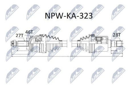 ПІВВІСЬ | KIA CEED 2.0CRDI 06- /MTM ЛІВ/ NTY NPWKA323