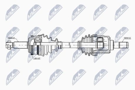 ПІВВІСЬ | KIA CEED 1.4/1.6 GDI 12-, HYUNDAI I30 1.4/1.6GDI 12- /MTM, ЛІВ/ NTY NPWKA343