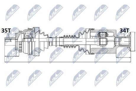 ПІВВІСЬ | MERCEDES E KLASA 4MATIC W210/S210 07.99-03 /ЛІВ, ПЕРЕД/ NTY NPWME022