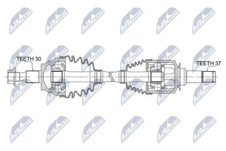 ПІВВІСЬ | MERCEDES ML W164 06- /ЛІВ,ПЕРЕД/ NTY NPWME047