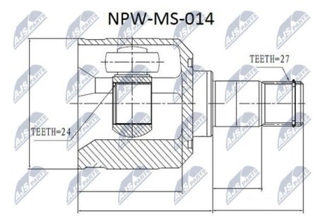 Внутренний шрус mitsubishi galant ea 9603 space wagon 92,mn171196 NTY NPWMS014