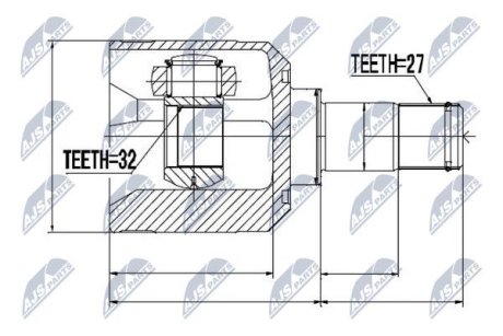 Внутренний шрус mitsubishi asx 10 eclipse сша dk2,3815a437 NTY NPWMS036