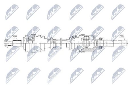 ПІВВІСЬ | PEUGEOT 308 II 1.2THP 130KM,1.6,1.6THP,1.6HDI 13 /ПРАВ,MTM/ NTY NPWPE019