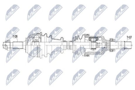 ПІВВІСЬ | CITROEN C5 III 1.6THP 09- /ЛІВ,AT6/ NTY NPWPE035