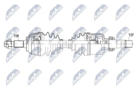 ПІВВІСЬ | PEUGEOT 407 2.7HDI,3.0 04-, C5 III 2.7HDI,3.0 08- /ПРАВ,ATM/ NTY NPWPE041