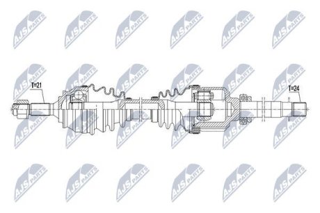 ПІВВІСЬ | PEUGEOT 208 1.2THP,1.6HDI 13-, CITROEN C3 II 1.6HDI 09-, C3 III 1.2THP,1.5HDI,1.6HDI 16-, C4 CACTUS 14-, DS3 09- /ПРАВ,MTM/ NTY NPWPE047 (фото 1)