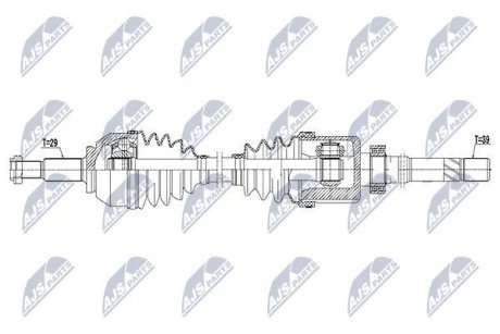 ПІВВІСЬ | OPEL VIVARO B 1.6CDTI 15-, RENAULT TRAFFIC III 1.6DCI 14-, NISSAN NV300 1.6DCI 17-, FIAT TALENTO 1.6JTD 17- /ПРАВ/ NTY NPWPL059