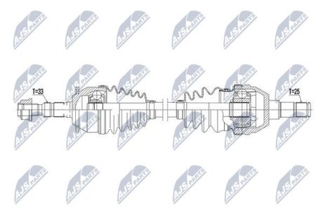 ПІВВІСЬ | OPEL ASTRA J 1.4T 09- /ЛІВ/ NTY NPWPL069