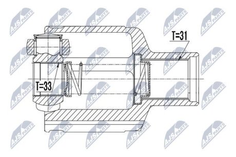 Внутренний шрус dacia duster 1.5dci 10 справа,391009882r NTY NPWRE060