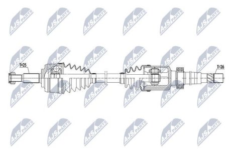 ПІВВІСЬ | RENAULT CAPTUR 1.5DCI 13- /ПРАВ,MTM/ NTY NPWRE103