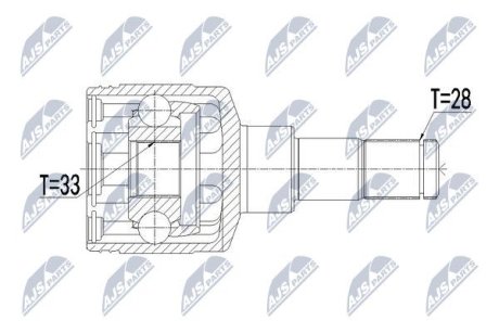 Внутренний шрус suzuki sx4 2wd fiat sedici 1.9d 2wd,4410279j60 NTY NPWSU018 (фото 1)