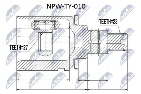 Внутренний шрус toyota rav4 2.0 2.0d,4304042021 NTY NPWTY010