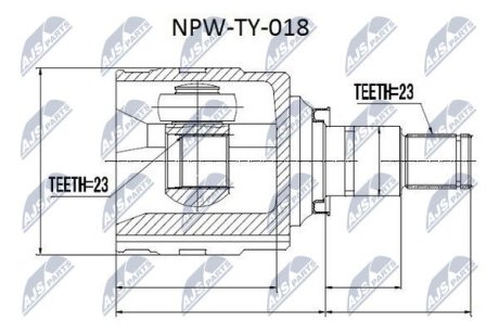 Внутренний шрус toyota rav4 00 corolla 4wd ae95,4340312050 NTY NPWTY018