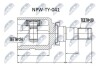 ШАРНІР РІВНИХ КУТОВИХ ШВИДКОСТЕЙ | TOYOTA YARIS 1.4D-4D MTM 05-11, COROLLA ZRE181/182 1.6 ATM/MTM,1.8 ATM 13-, AURIS HYBRID ZRE185 1.8 12- /ЛІВ/ NTY NPWTY041 (фото 1)