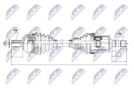 ПІВВІСЬ | VOLVO S60/V60 T2,T3 1.5,1.6T 15- /ЛІВ,ATM/ NTY NPWVV022