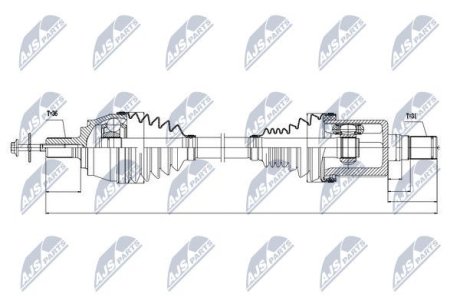 ПІВВІСЬ | VOLVO V40 2.0T4/T5,2.0D3/D4 12-17 /ЛІВ,ATM/ NTY NPWVV031