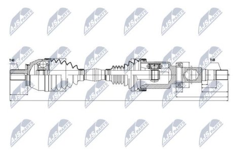 ПІВВІСЬ | VOLVO ENG.2.0T,2.0T5 S60II/V60 10-15, S80 10-, V70III 2.0T 10- /ПРАВ,ATM/ NTY NPWVV034