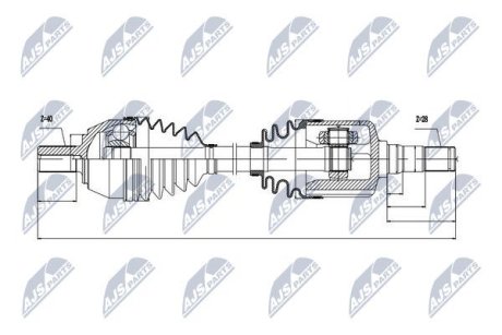 ПІВВІСЬ | VOLVO S60II/V60 1.6 T3/T4 10-15, FORD ENG.2.0TDCI GALAXY/S-MAX/MONDEO IV 10- /ЛІВ, ATM MPS6/ NTY NPWVV036