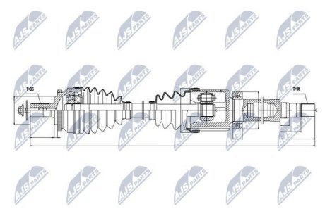 ПІВВІСЬ | VOLVO S80 2.0,2.4,2.4D,2.4D5 00-06 /ПРАВ,ATM/ NTY NPWVV038