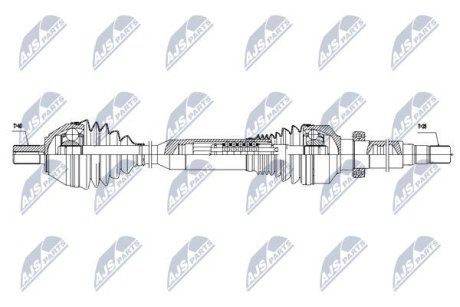 ПІВВІСЬ | VOLVO XC60 2.0T 2008-2013 /ПРАВ,ATM POWERSHIFT MPS6/ NTY NPWVV051