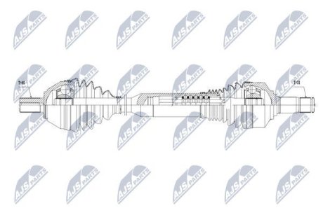 ПІВВІСЬ | VOLVO XC60 2.0T 2008-2013 /ЛІВ,ATM POWERSHIFT MPS6/ NTY NPWVV052