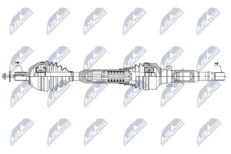 ПІВВІСЬ | VOLVO AWD XC60 3.2V6 09-15, 3.0T6 08-15, 2.0D3/D4 10-14 /ПРАВ,ATM TF-80SC/ NTY NPWVV058