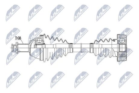 ПІВВІСЬ | VW POLO 01-09, FOX 1.2 03-, SKODA FABIA I 99-08, FABIA II 06-, ROOMSTER 07-, SKODA CORDOBA/IBIZA 02-09 /ЛІВ/ NTY NPWVW069