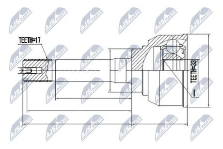 ШРКШ зовн. Isuzu Monterey 3000Tdi 16V 98.02- NTY NPZIS007