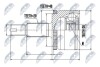 ШАРНІР РІВНИХ КУТОВИХ ШВИДКОСТЕЙ | LAND ROVER DISCOVERY MK3 2.7D ATM 04-,4.0 05-, MK4 2.7D ATM 09-, RANGE ROVER SPORT ATM 2.7D 05- NTY NPZLR007 (фото 1)