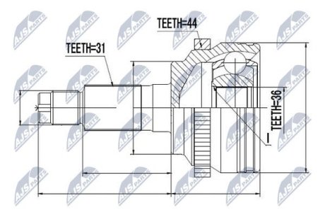 ШРКШ внутр. MAZDA 6, CX-7, CX-9 2.3/3.5/3.7 12.05- NTY NPZMZ053