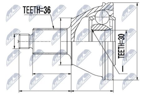 Шрус наружный передний vw polo, NPZ-SK-002 NTY NPZSK002