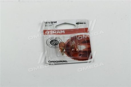 Лампа WY5W; WY5W 12V 5W W2,1X9,5D помаранчева 2шт OSRAM 282702B