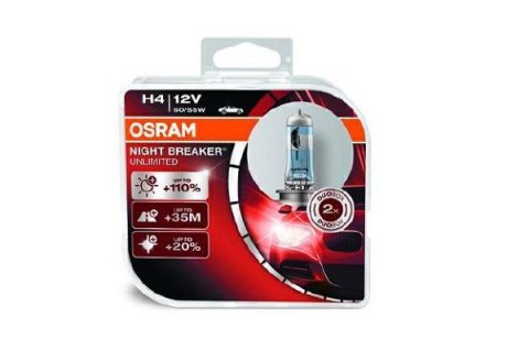 ЛАМПА H4 12V 60/55W P43T Box NIGHT BREAKER UNLIMITED OSRAM 64193NBUHCB