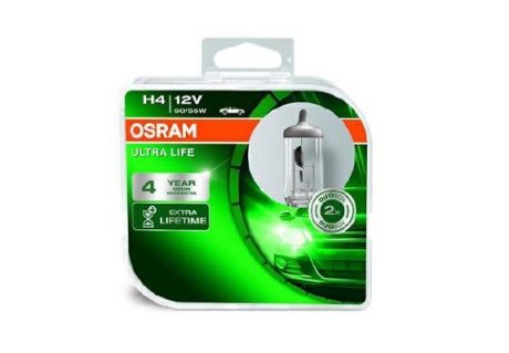 ЛАМПА H4 60/55W 12V P43T 10X2BOX ULTRALIFE OSRAM 64193ULTHCB