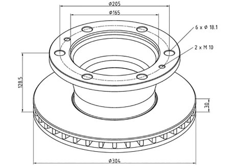 Гальмівний диск PE AUTOMOTIVE 02665110A