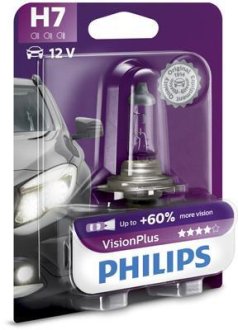 Лампа накалу H7VisionPlus12V 55W PX26d PHILIPS 12972VPB1