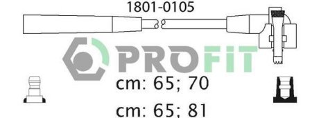 Кабелі високовольтні, набір PROFIT 18010105