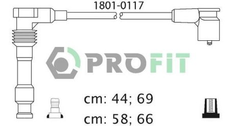 Кабелі високовольтні, набір PROFIT 18010117