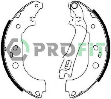 Колодки гальмівні барабанні PROFIT 50010676 (фото 1)