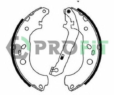 Колодки гальмівні барабанні PROFIT 50010687
