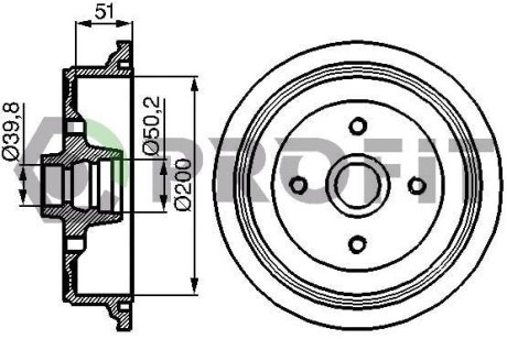 Барабан гальмівний PROFIT 50200001