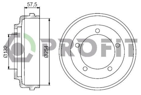 Барабан гальмівний PROFIT 50200029