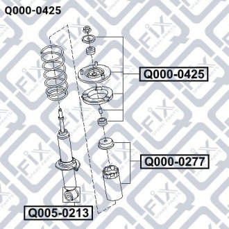 Опора амортизатора Q-fix Q000-0425