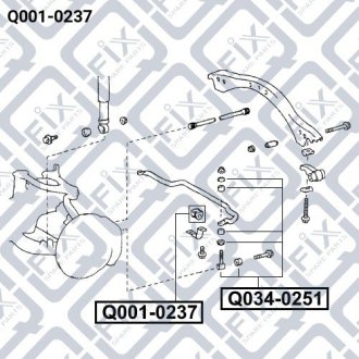 Втулка переднього стабілізатора Q-fix Q001-0237